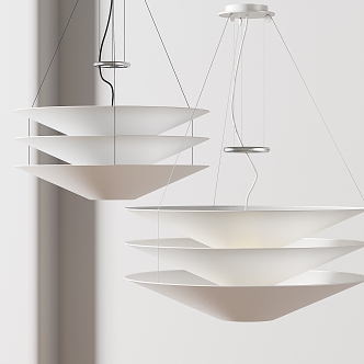 Modern minimalist chandelier 3d model