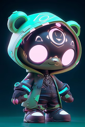 Cyberpunk Future Science Fiction Doll Ornaments Decorations Shopping Mall Bar Internet Celebrator 3d model