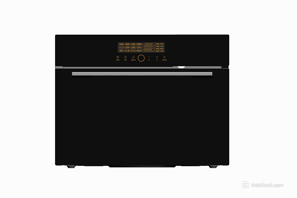 Modern Black Electric Oven with Digital Display and Control Panel for Kitchen Use 3d model 