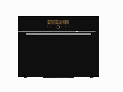 Modern Black Electric Oven with Digital Display and Control Panel for Kitchen Use 3d model