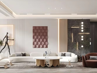 modern living room 3d model