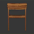 Modern Wooden Leisure Chair With Armrests Simple Design And Natural Wood Finish