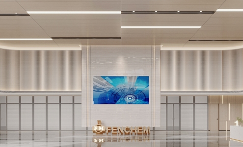 Modern Hall Corporate Lobby 3d model