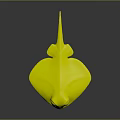 Cute Blue Cartoon Ray Character 3D Model With Big Eyes And Smooth Body Shape