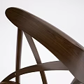 Modern Wooden Dining Chair With Cross Back Design Smooth Seat And Sturdy Legs