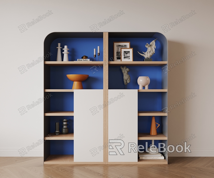 Blue Bookcase model