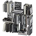 Books And Magazines With Various Titles Stacked Arranged Featuring Modern Design Architecture Art Themes