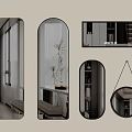 Various Modern Mirrors With Different Shapes For Home Interior Wall Decor 3d model