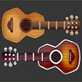 Decorative Acoustic Guitars With Wooden Body For Home Living Decor