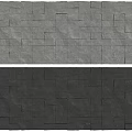 Stone Tile Background Wall With Gray And Dark Brown Gradient Stone Texture 3d model