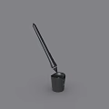 Smart Machine with Long Black Rod and Base on Gray Background 3d model