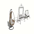 Various Hanging Chair Designs With Metal Frames And Woven Seats For Indoor Use
