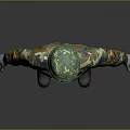 Game Movie Character In Military Camouflage Uniform With Helmet And Gloves Standing Pose