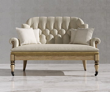 European-style double sofa 3d model