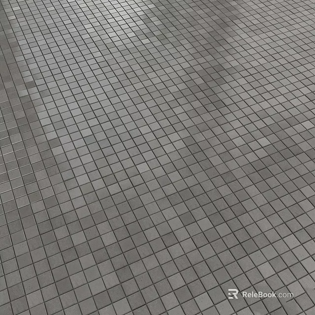 Small Gray Square Tile Components Used In Building Floor Surface 3d model
