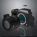 Phase One Professional Digital Camera With Detachable Lens And Display Screen 3d model