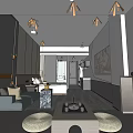 Modern Hotel Guest Room Interior Design With Sofa Bed Coffee Table Wooden Cabinets Decorative Painting