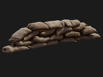 Modern Sandbags 3d model Modern Sandbags 3d model