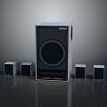 KOCOSA Surround Sound Speaker System With Main Speaker And Four Satellite Speakers