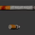 Detailed View of Broken and Intact Cigarettes on Dark Background with Reflection