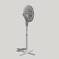Modern Standing Air Cooler Fan With Stable Base And Adjustable Stand 3d model