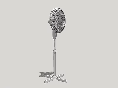 Modern Standing Air Cooler Fan With Stable Base And Adjustable Stand 3d model