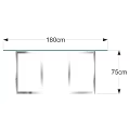 Modern Glass Top Dining Table With Sleek Metal Legs And Contemporary Design