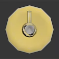Gold Candle Holder With Transparent Crystal Top And Decorative Base Design