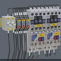Industrial Electrical Control Equipment With Circuit Breakers Buttons And Indicator Lights