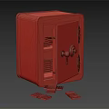 Commercial Security Safe Equipment With Open Door Stored Cash Inside And Outside
