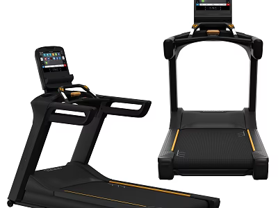 Modern Sports Equipment Treadmill With Smart Screen And Sleek Design 3d model