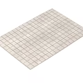 Light Colored Square Carpet With Square Tile Pattern For Living Room Decor 3d model