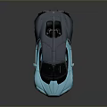 Blue Luxury Sports Car With Sleek Aerodynamic Design And Glossy Exterior