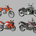 Modern Motorcycle Motorcycle Combination 3d model