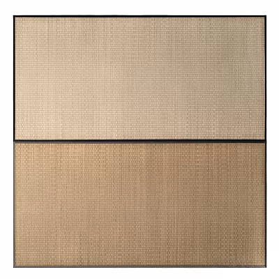 Two Light Brown Square Rugs with Woven Texture and Soft Surface for Home Decoration 3d model