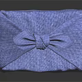 Blue Fabric Storage Pouch Featuring Bow Knot Design For Daily Essentials