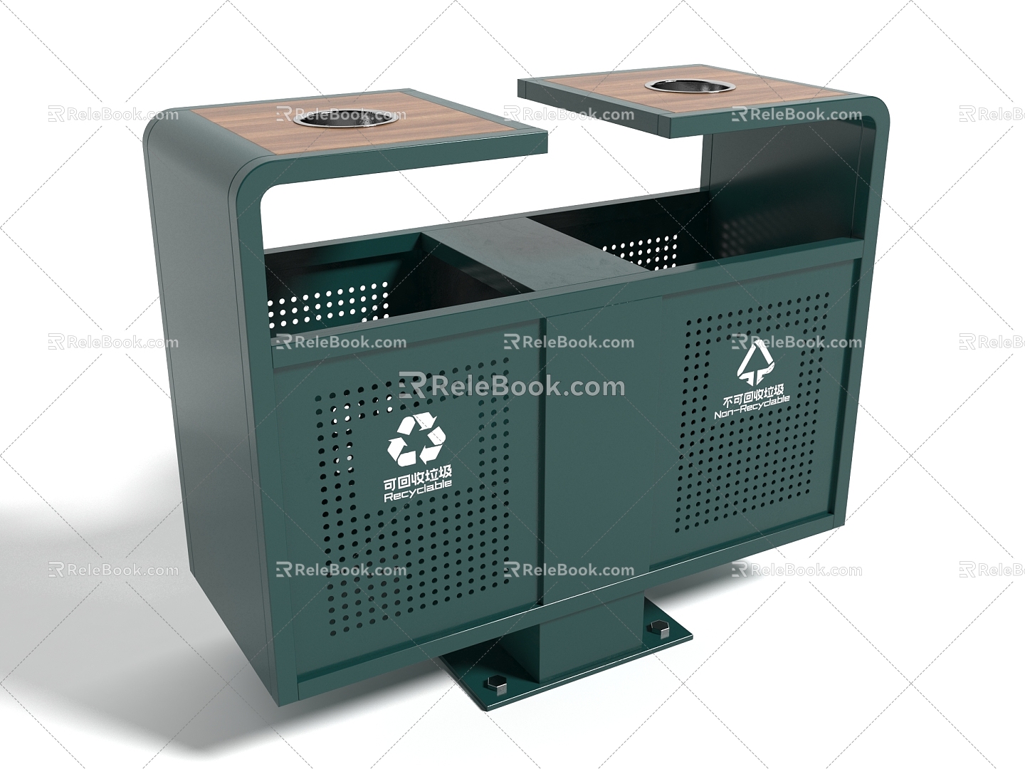 Modern style dustbin dustbin public facilities highway facilities recycling bin 3d model