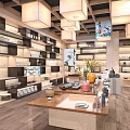 Shengzhou Yuepin Specialty Store With Glass Facade Red Balloons Interior Displays And Green Plants