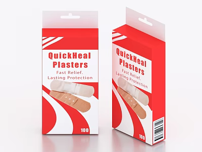 QuickHeal Plasters Fast Relief Lasting Protection 10 Pieces Essential Daily Living Supplies 3d model