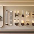 Modern Stylish Wall Lamps With Various Designs And Glass Shades For Home Interior