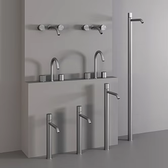 Faucet combination minimalist hardware 3d model