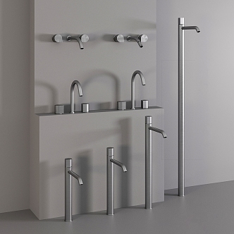 Faucet combination minimalist hardware 3d model