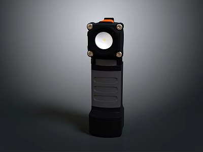Sturdy Handheld LED Flashlight With Ergonomic Grip And Bright Illumination 3d model
