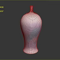 Modern Decorative Furniture Vase With White And Blue Gradient Artistic Design