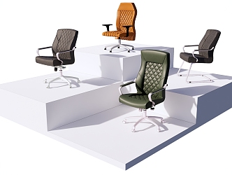 Modern office chair office chair combination 3d model