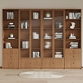 Nordic style bookcase 3d model