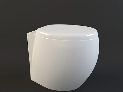 Contemporary Modern White Toilet Design With Smooth Surface And Sleek Appearance 3d model