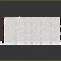 Multi Story Brick Building Model With Red Facade Gray Walls And Windows