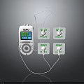 Geno TENS Unit Device with Four Electrode Pads and Digital Display Screen