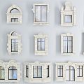 European window collection 3d model